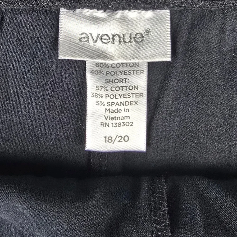 Avenue Active Skort Women 18/20 Black Drawstring Elastic Waist Built-in Shorts